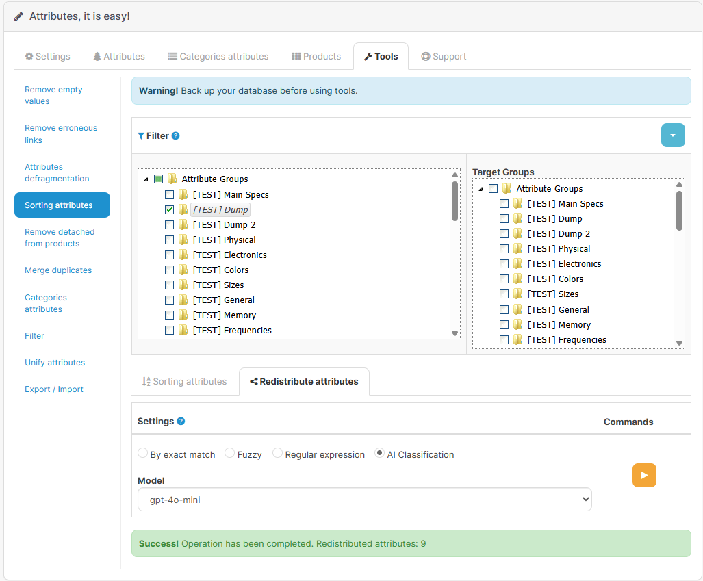 AI Classification Settings