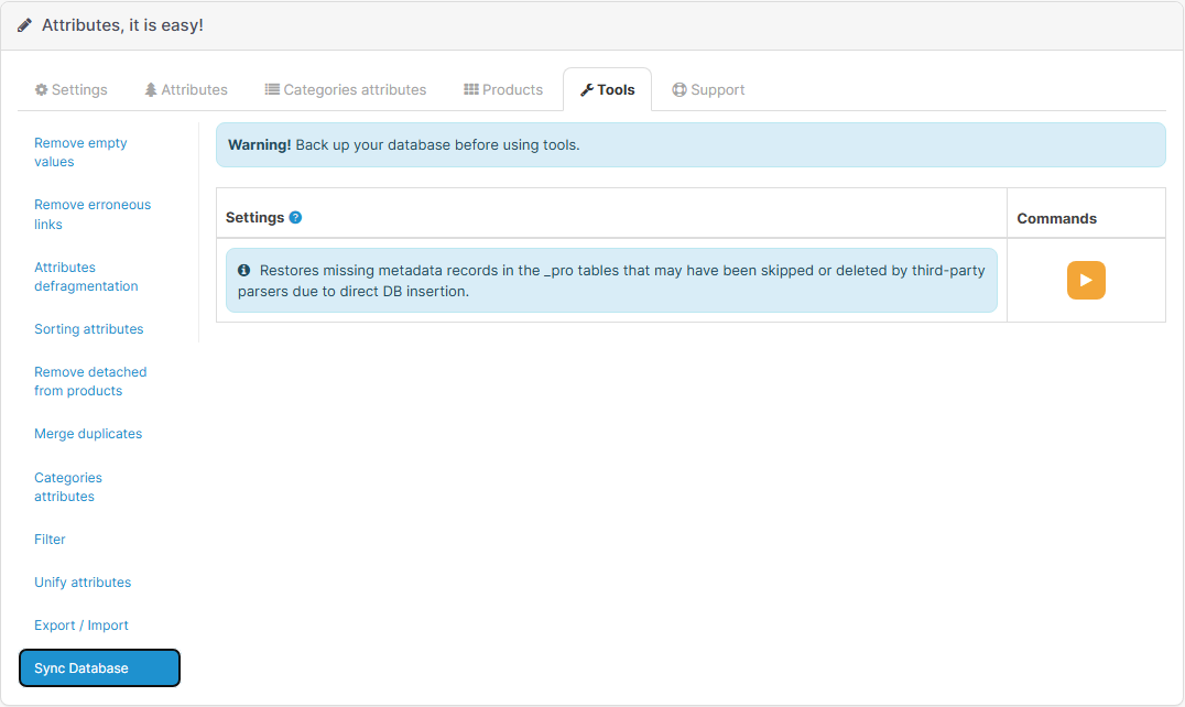 Sync Database Tool